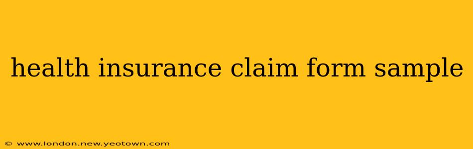 health insurance claim form sample