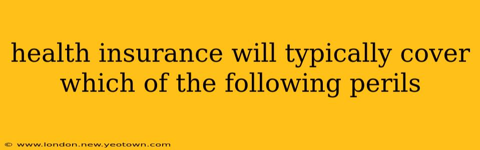 health insurance will typically cover which of the following perils