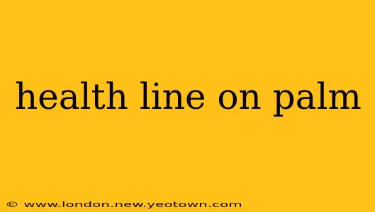 health line on palm