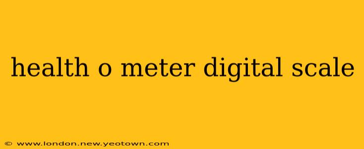 health o meter digital scale