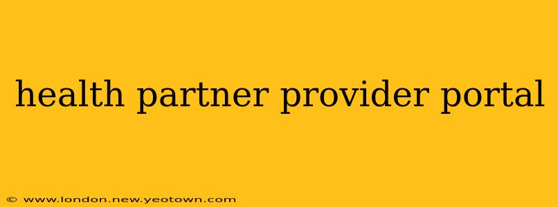 health partner provider portal