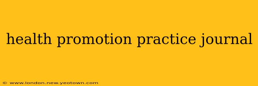 health promotion practice journal