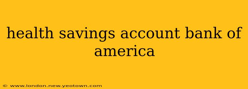 health savings account bank of america