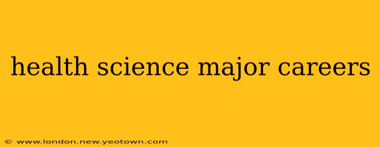 health science major careers