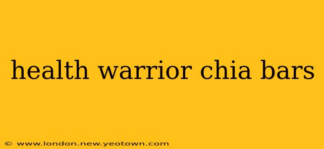 health warrior chia bars
