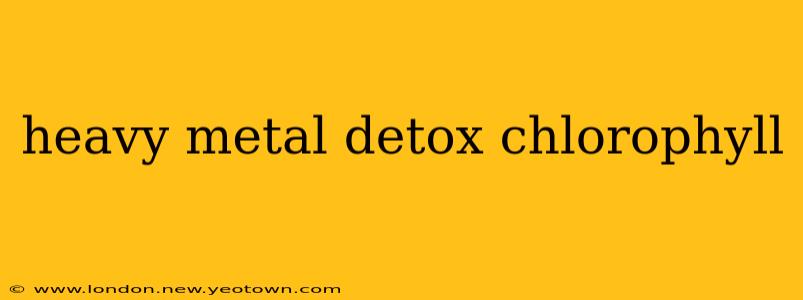 heavy metal detox chlorophyll