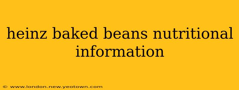 heinz baked beans nutritional information