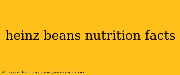heinz beans nutrition facts