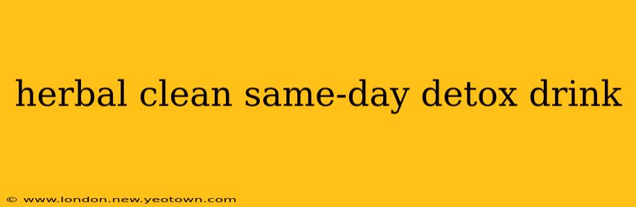 herbal clean same-day detox drink