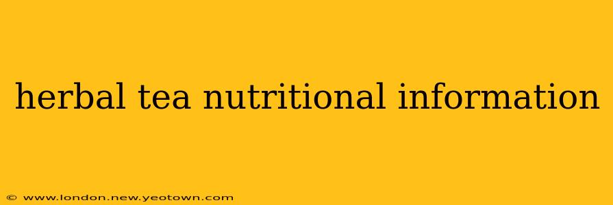 herbal tea nutritional information