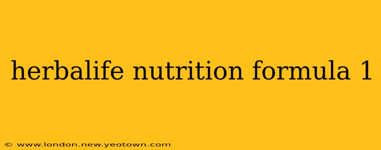herbalife nutrition formula 1