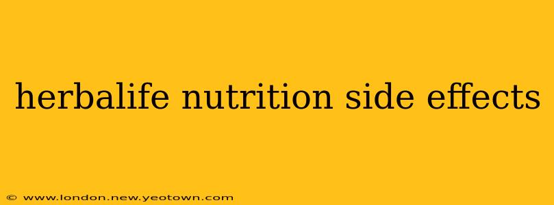 herbalife nutrition side effects