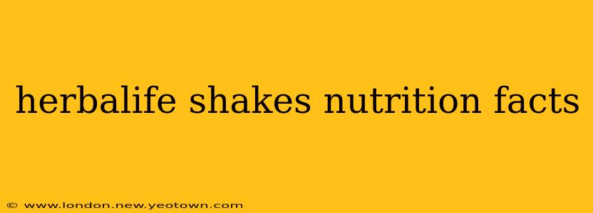 herbalife shakes nutrition facts