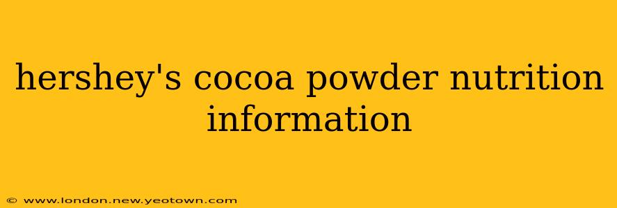 hershey's cocoa powder nutrition information