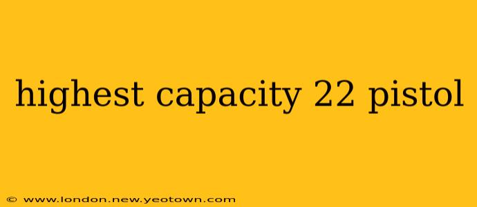 highest capacity 22 pistol