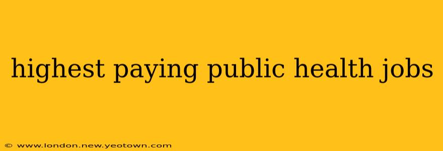 highest paying public health jobs