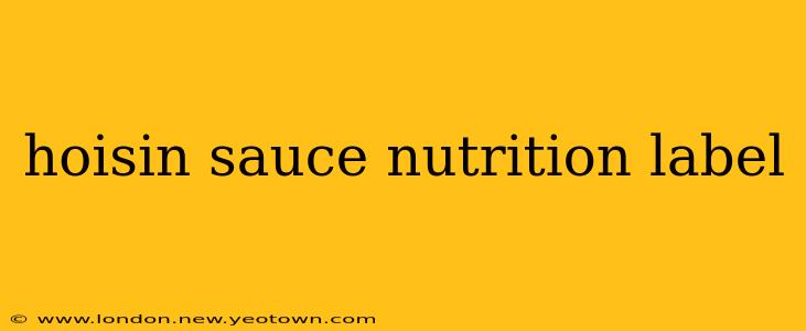 hoisin sauce nutrition label