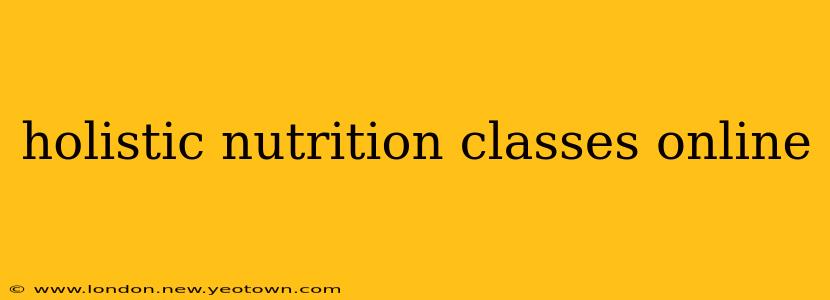 holistic nutrition classes online
