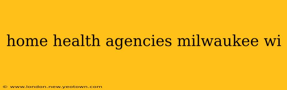 home health agencies milwaukee wi