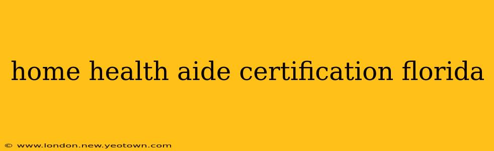 home health aide certification florida
