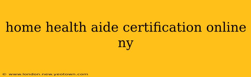 home health aide certification online ny