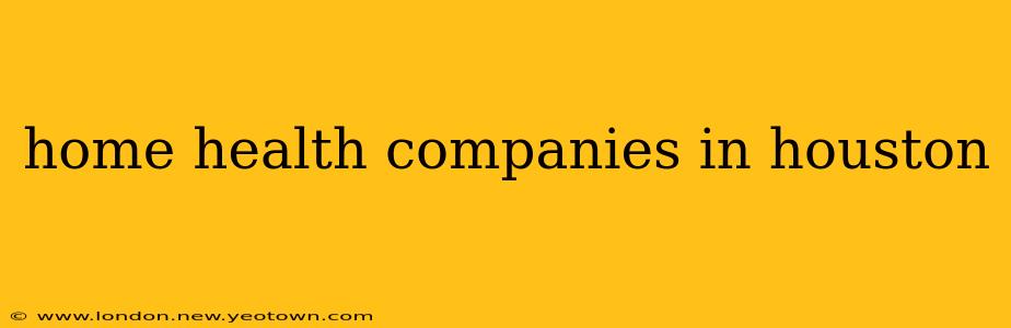home health companies in houston