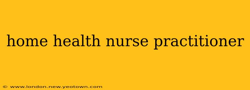 home health nurse practitioner