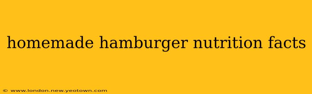 homemade hamburger nutrition facts