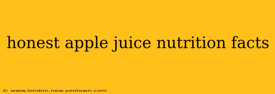 honest apple juice nutrition facts