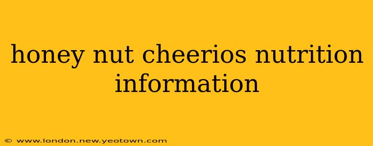 honey nut cheerios nutrition information