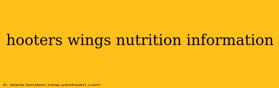 hooters wings nutrition information