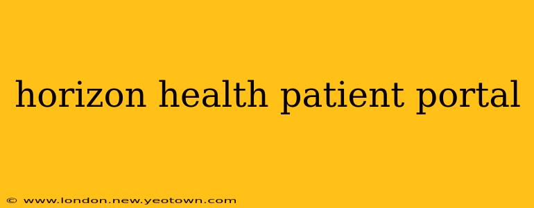 horizon health patient portal