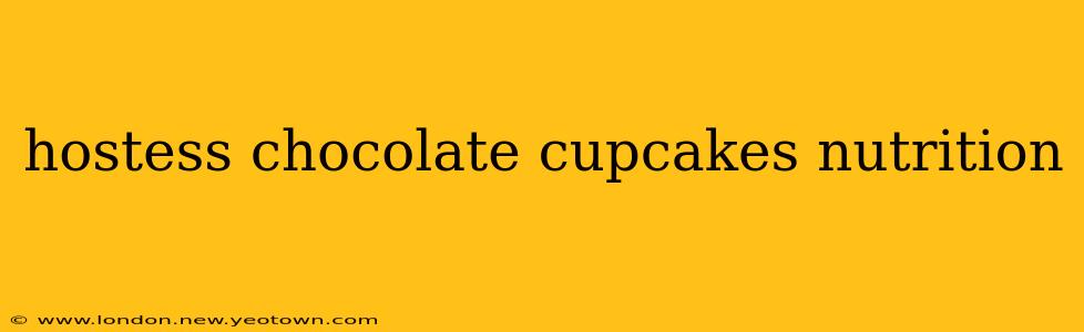 hostess chocolate cupcakes nutrition