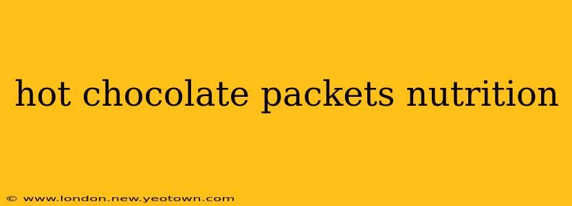 hot chocolate packets nutrition