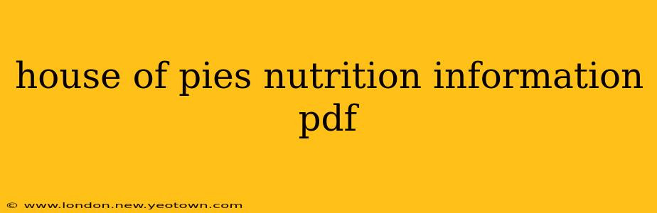 house of pies nutrition information pdf