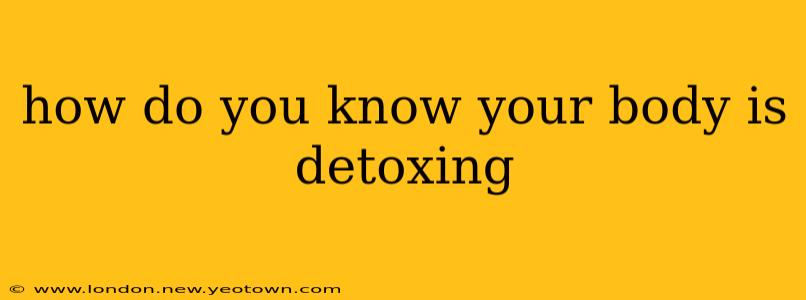how do you know your body is detoxing