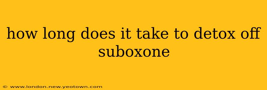 how long does it take to detox off suboxone