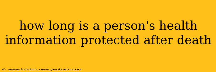how long is a person's health information protected after death