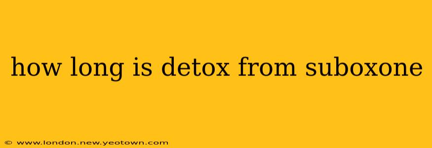 how long is detox from suboxone