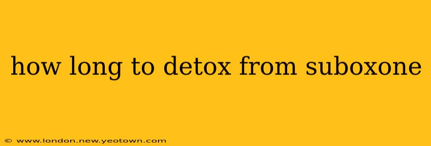 how long to detox from suboxone