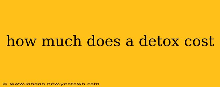 how much does a detox cost
