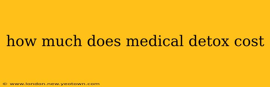 how much does medical detox cost