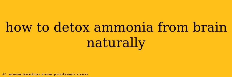 how to detox ammonia from brain naturally