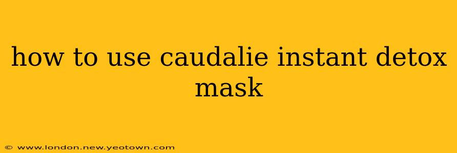 how to use caudalie instant detox mask
