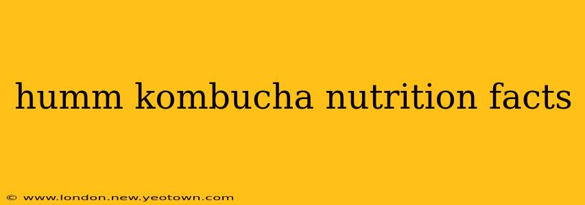 humm kombucha nutrition facts