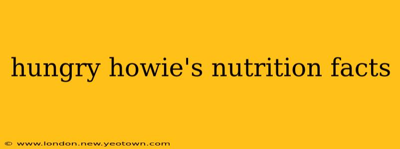hungry howie's nutrition facts