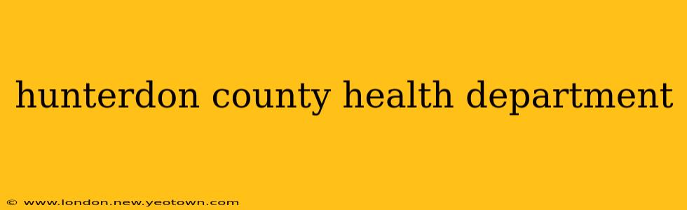 hunterdon county health department
