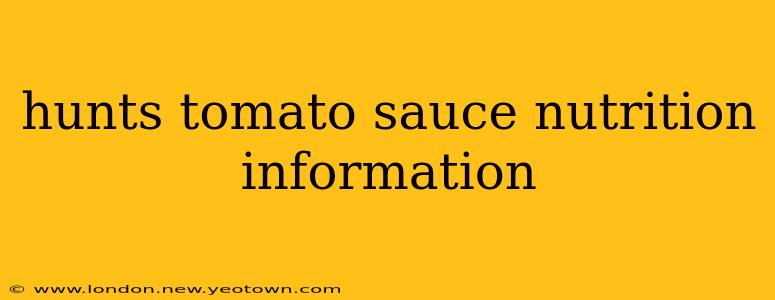 hunts tomato sauce nutrition information
