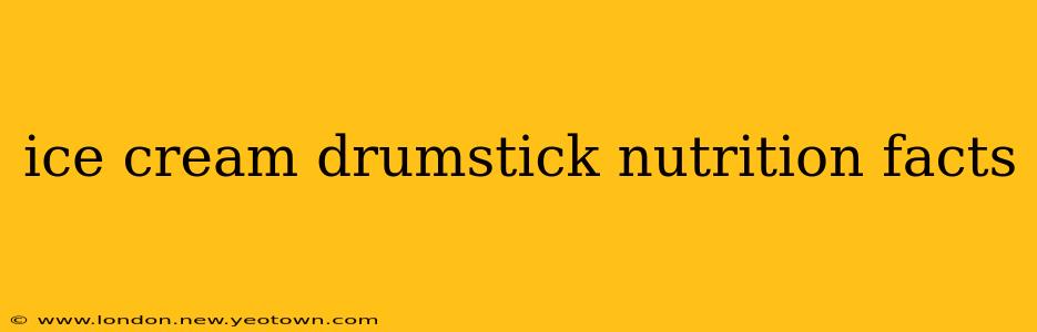 ice cream drumstick nutrition facts