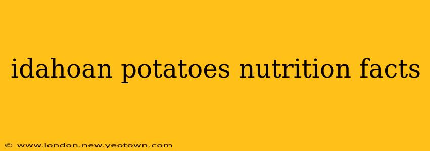 idahoan potatoes nutrition facts
